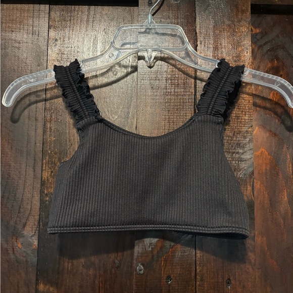 Abercrombie Kids Black Ribbed swim top - Picture 1 of 3